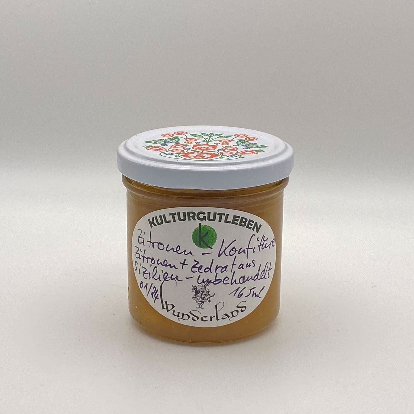 Konfitüre: Zitronen-Zedrat-Konfitüre aus unbehandelten, sonnengereiften Zitrusfrüchten aus Sizilien mit Vanille-Weißwein