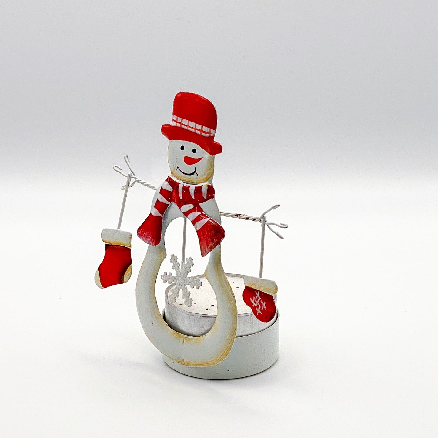 Teelichthalter "Schneemann" - ein lustiger Geselle