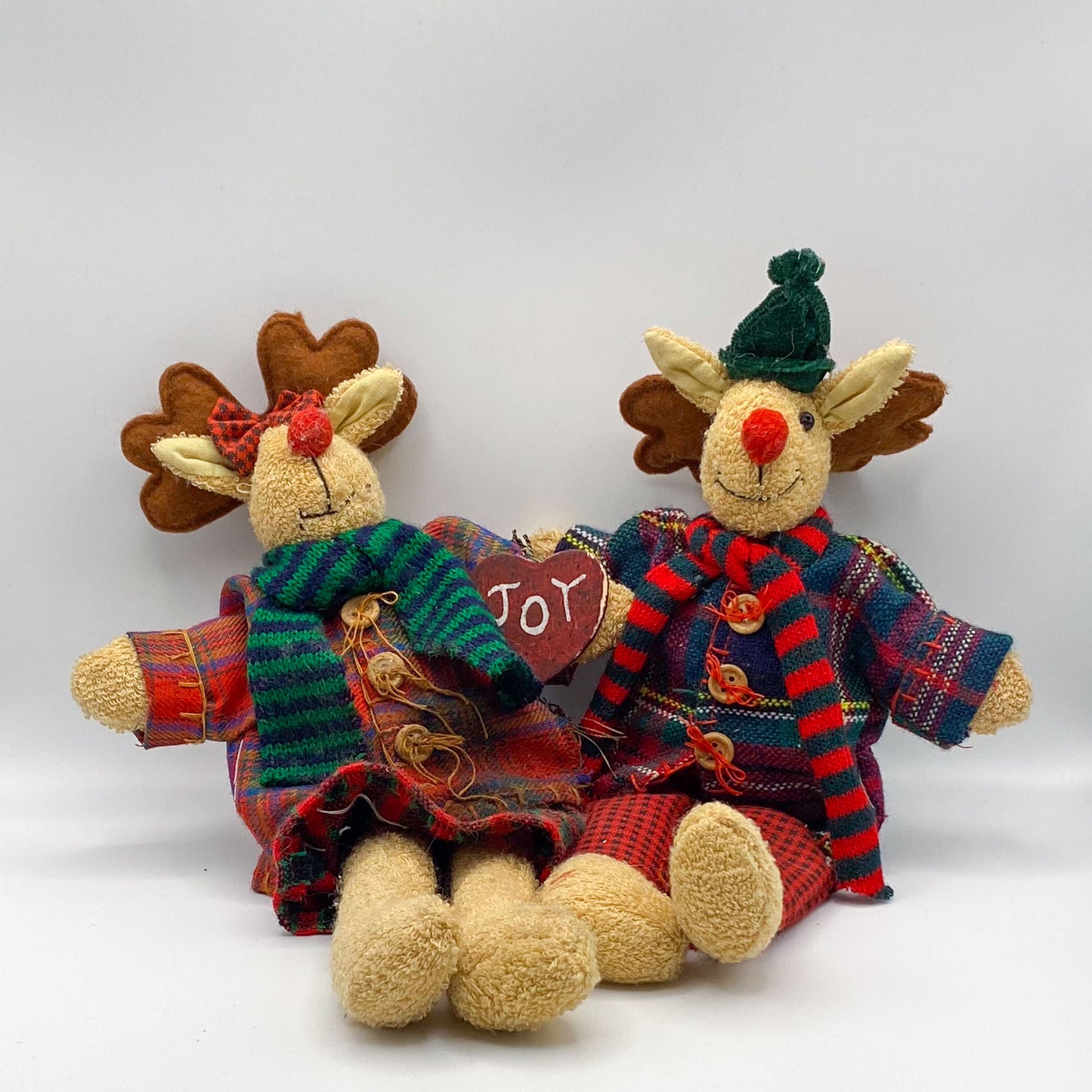 Stofftier: Elch-Duo Weihnachtswichtel