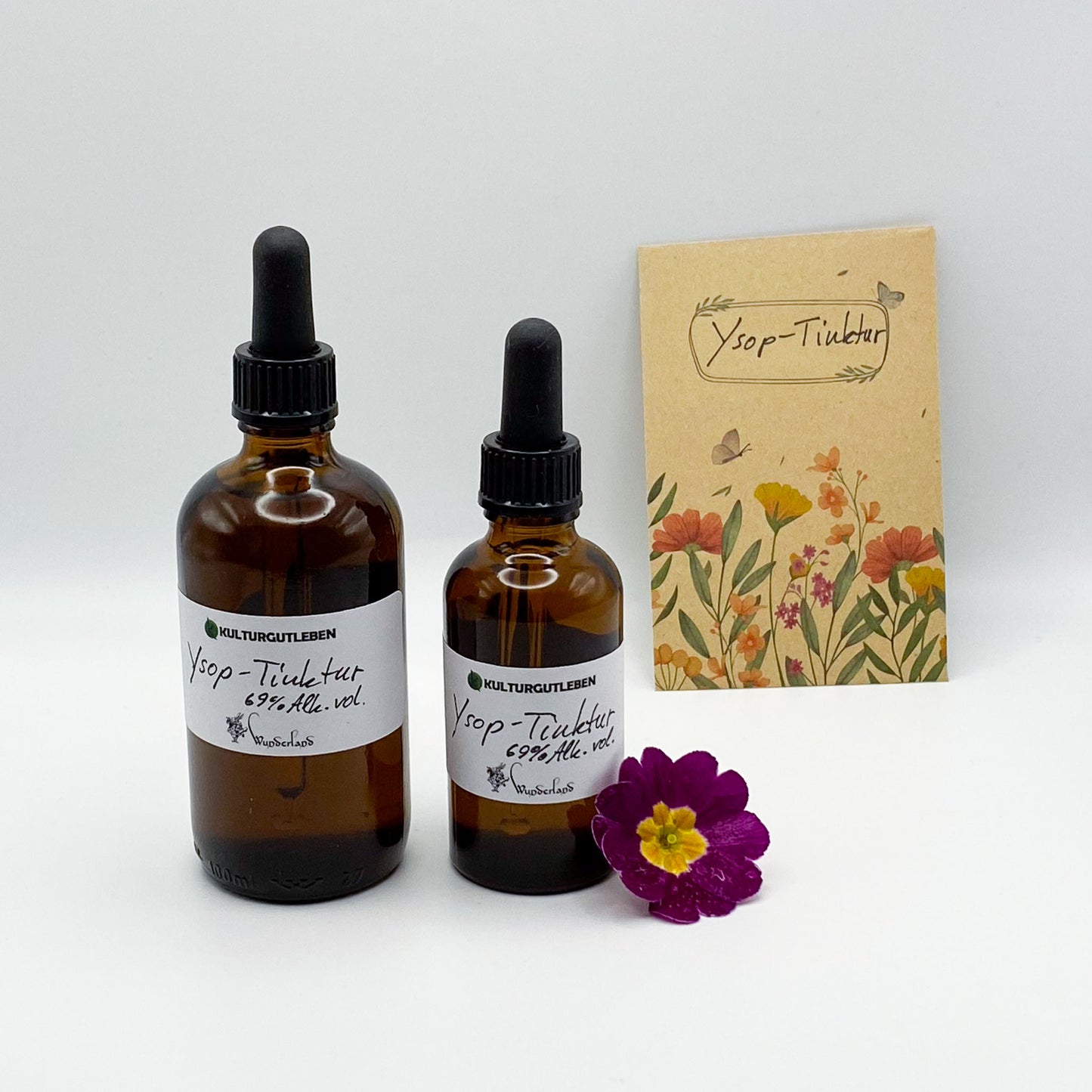 Tinktur: Ysop-Tinktur - Nahrungsergänzungsmittel aus Bio-Ysop-Kraut