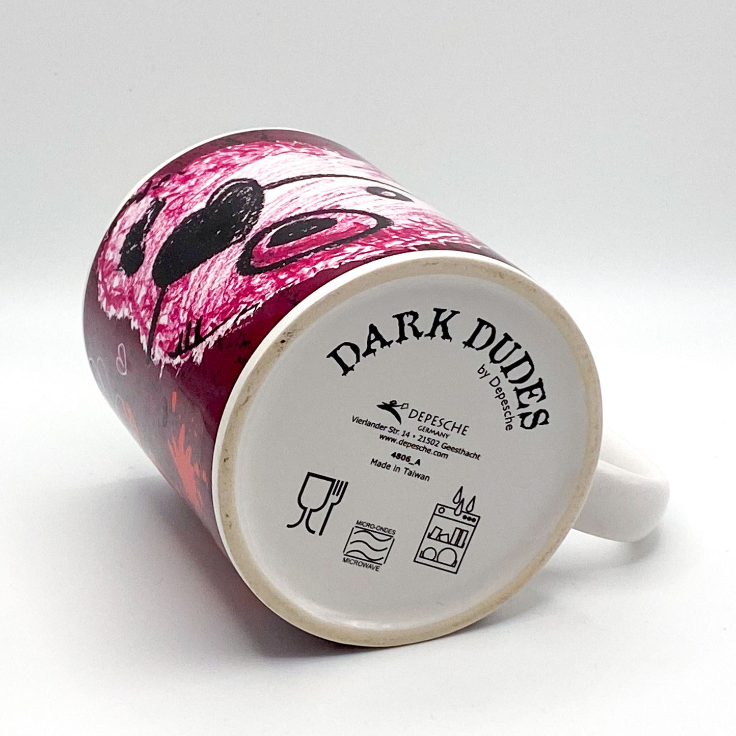 Becher „Cute as Hell“ – Dark Dudes Teddybecher mit Charakter