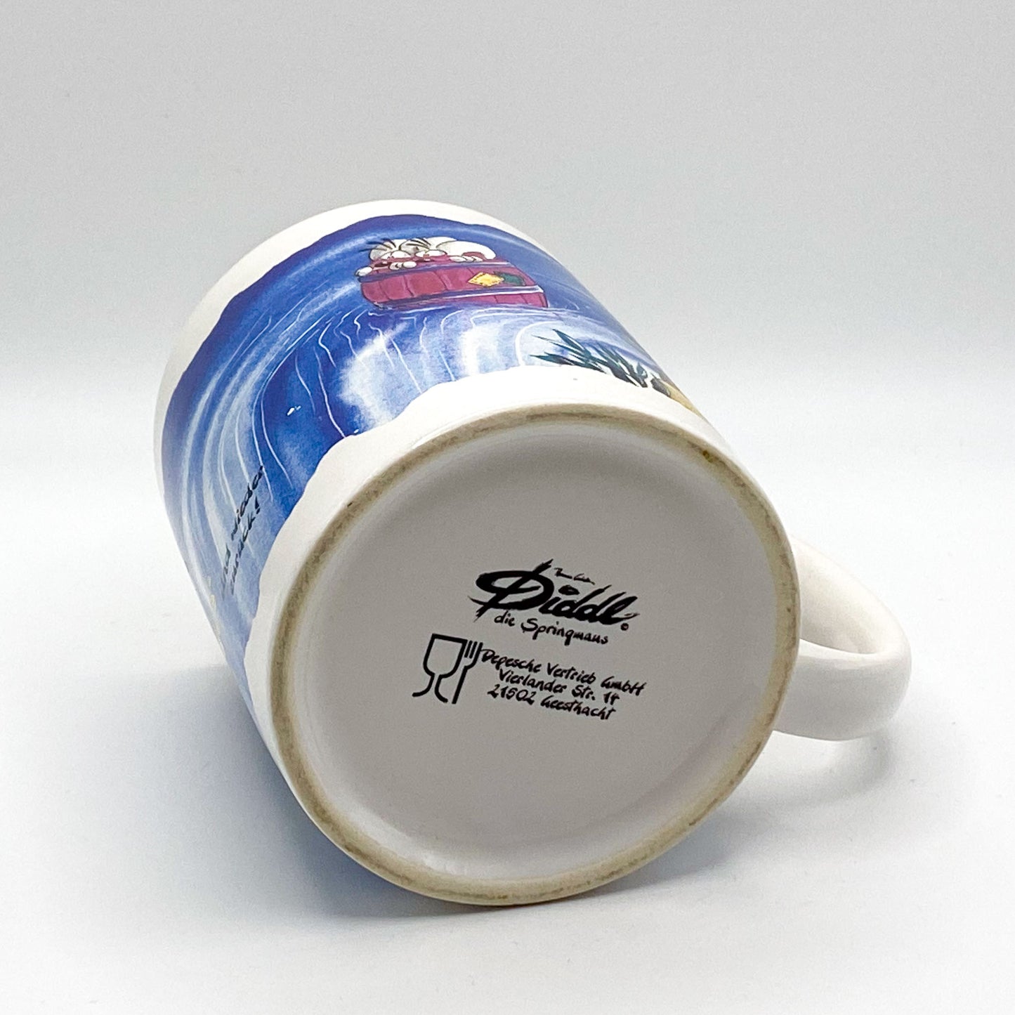 Becher – Diddl 3D "In meiner Liebestonne fahr ich mit Dir bis ans Ende der Welt und wieder zurück"