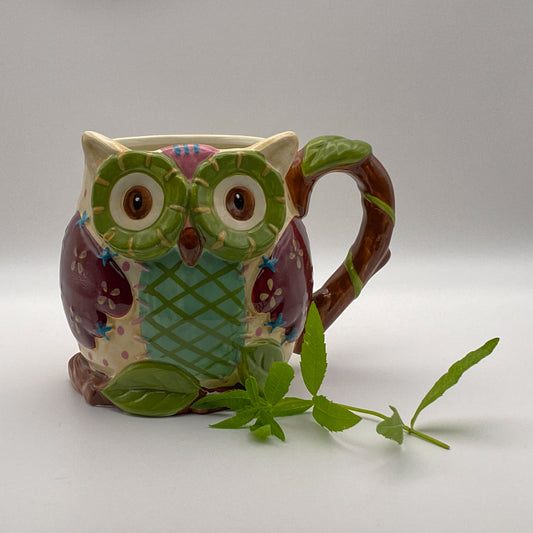 Becher "Olli the Owl" von Pier Imports, handbemalt