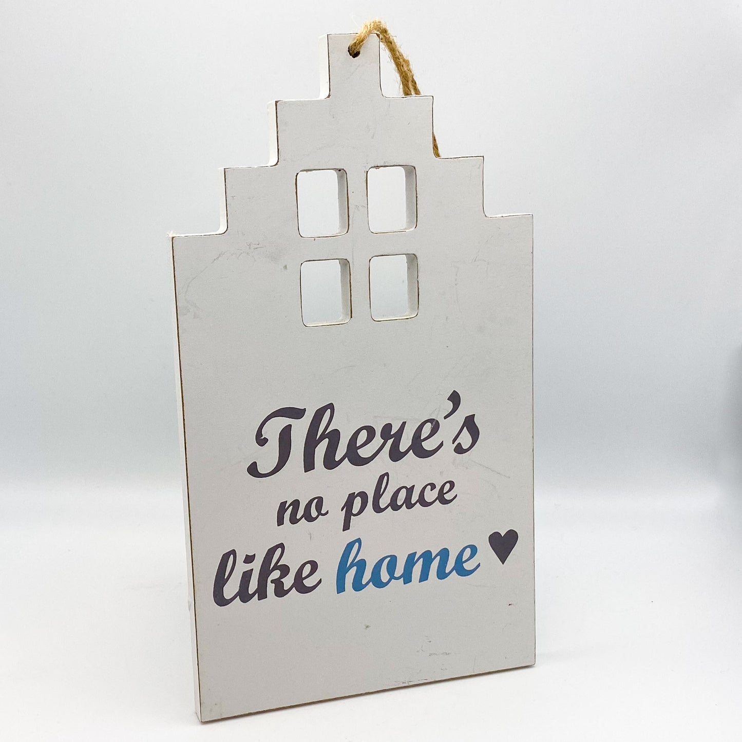 Schild zum Aufhängen: "There's no Place like Home" aus Holz