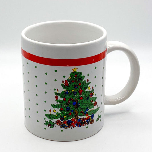 Becher -  mit weihnachtlichem Motiv: geschmückter Weihnachtsbaum