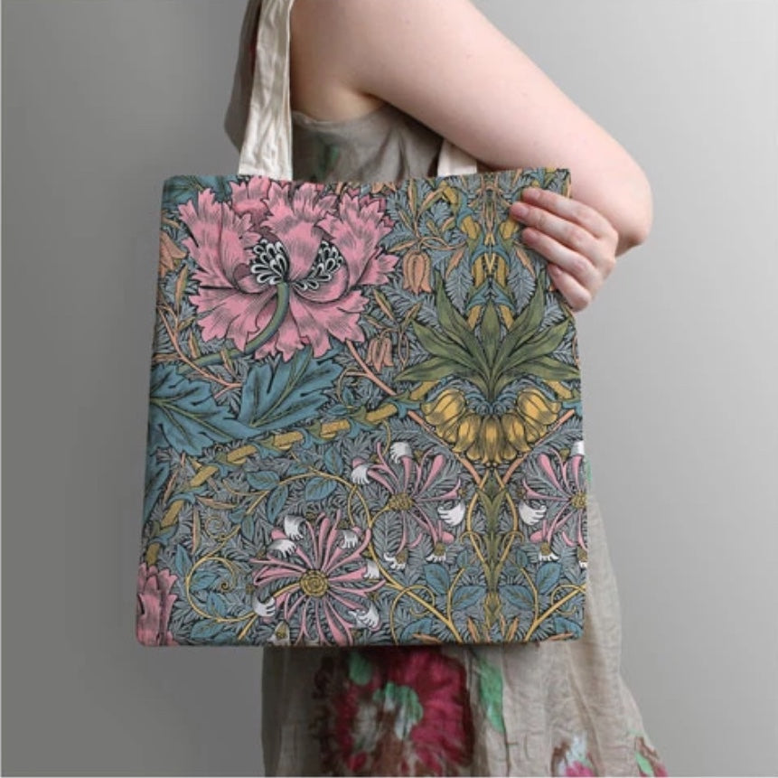 Paperblanks: Jutebeutel mit dem Muster Honeysuckle / Heckenkirsche von William Morris